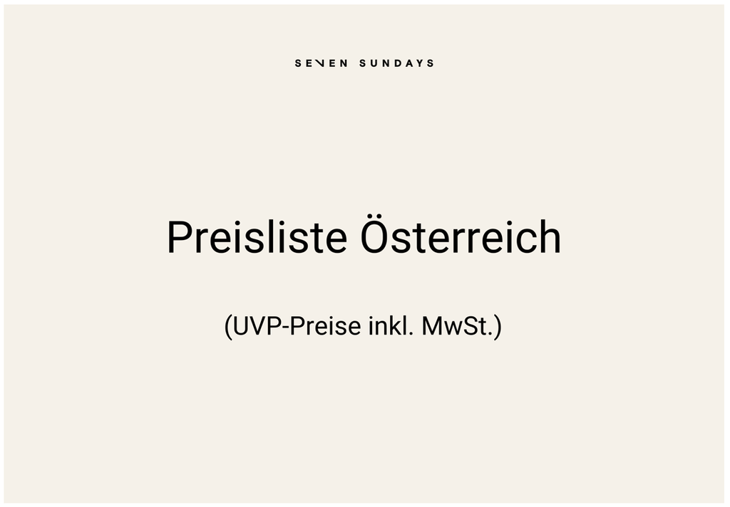 Preisliste Österreich