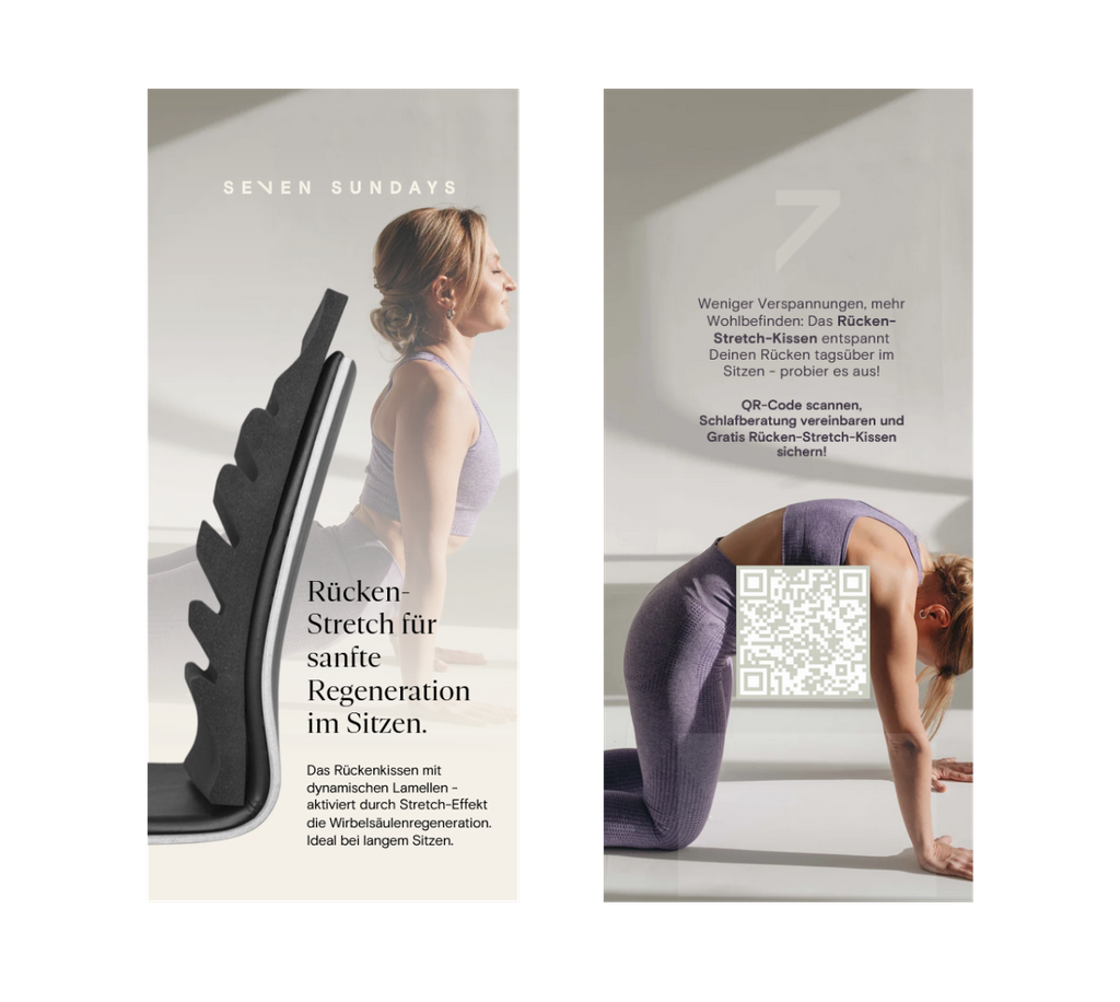 Rücken-Stretch-Kissen Flyer