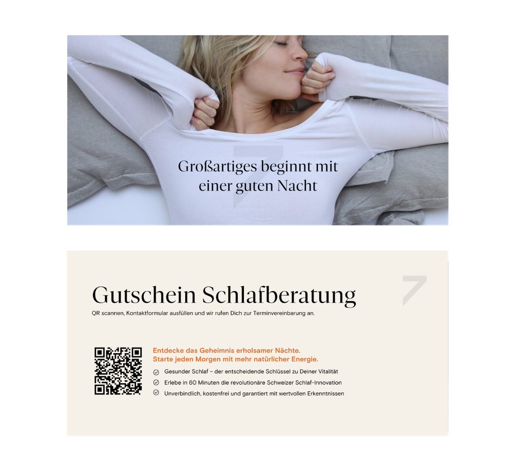 Schlafberatungs-Gutschein Flyer